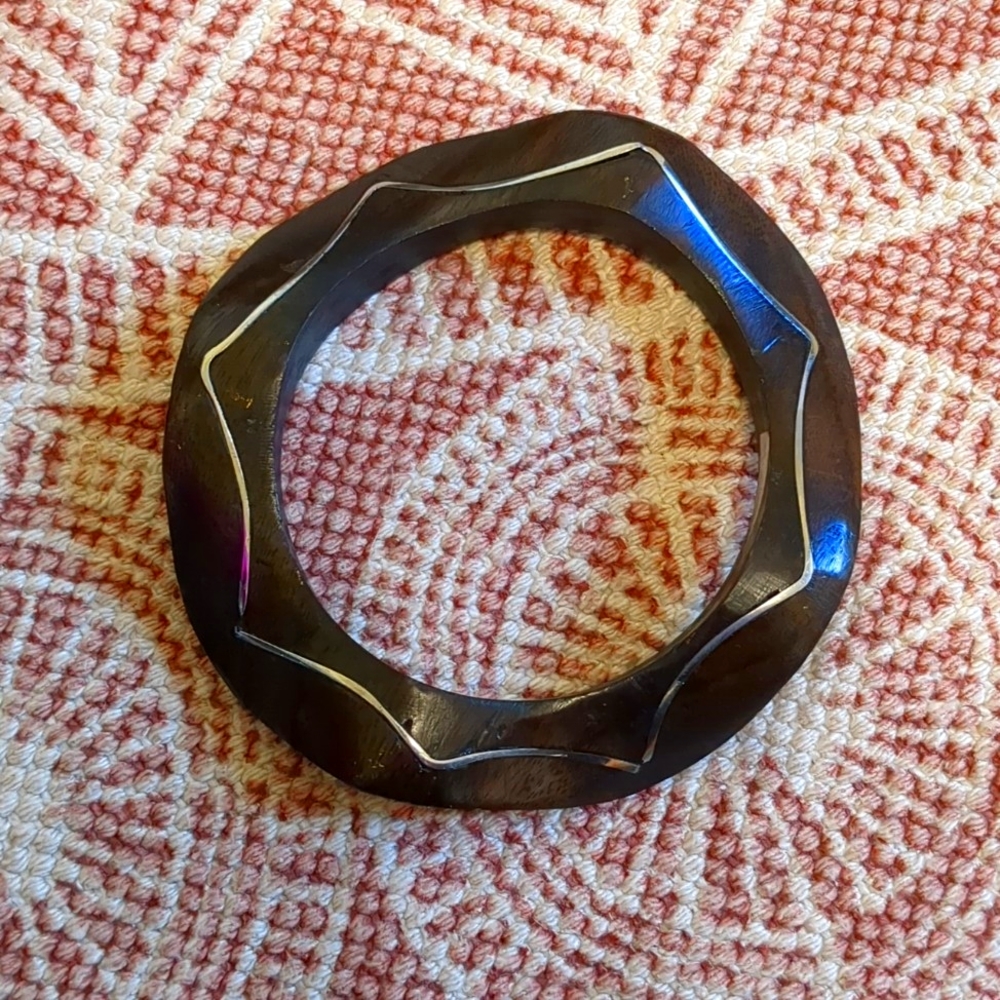 ✨ 3/$15 Wood and metal bangle bracelet